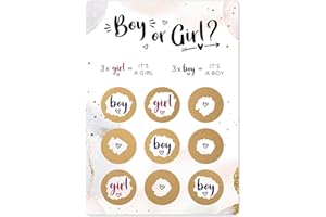 ‎JOLI COON Joli Coon Rubbelkarte Tic Tac Toe Geschlecht verkünden - Es wird ein Junge - Gender reveal Spiele - Boy or Girl Rubbelkarte - Babyparty Geschlecht enthüllen