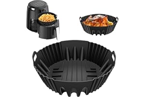 QOUBNIC Silikon Backform für Heißluftfritteusen, Universell für 5,2L Geräte Hitzebeständig (bis 230°C) Spülmaschinencfest Antihaftend für Max AF160EU 5.2L für 4,7L/5,5L