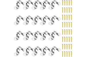 Bolatus 20 sztuk 20 mm obejma do rur ze stali nierdzewnej obejma mocująca pierścień łączący obejma do rur w kształcie litery U, obejmy do rur z dwoma otworami ze śrubami