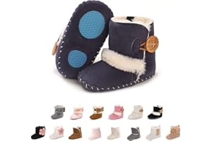 EDOTON Bébé Bottillons avec Bouton Conception Doux Bas Antidérapant Unique Bambin Neige Bottes l'hiver Chaud des Chaussures