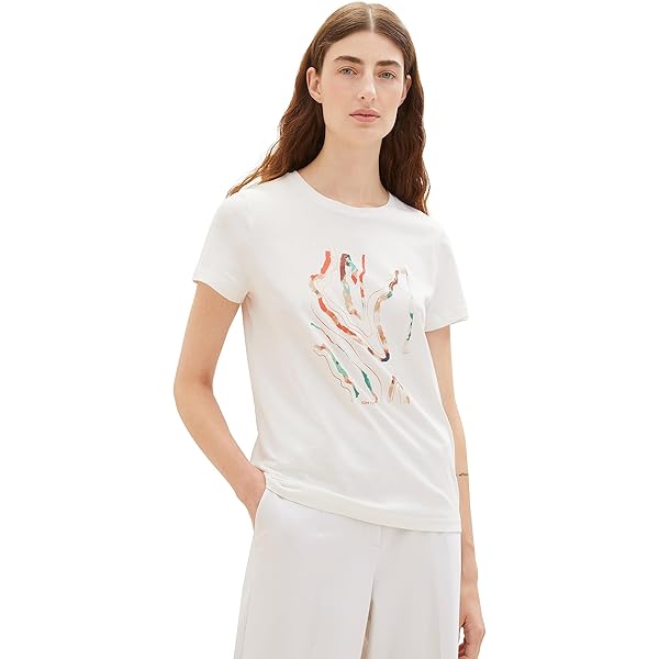 T-Shirt Donna TOM TAILOR Denim A Righe - Modello 1045446 - Morbida E Leggera - 2