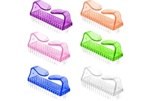 MAKOTO NOBU 6 Pezzi Spazzola Per Unghie, Manico Spazzola per unghie, Lavaggio di Mani Spazzolino, Spazzole Per Pulizia E Pulizia Delle Unghies(6 Colore)