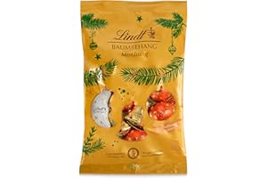 ‎LINDT Lindt Schokolade weihnachtliche Mischung | 200 g Beutel | 4 köstliche Sorten: LINDOR, Nougat, Cresta und Marzipan mit feinster Vollmilchschokolade | Schokoladen-Geschenk zu Weihnachten