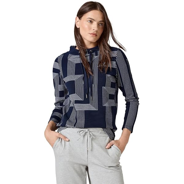 Felpa Moda Donna Felpa Con Cappuccio Cecil Donna - Cropped Bouclé, Tessuto Elasticizzato, Moda Casual Felpa Donna Bouclé - 10