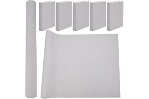 CRASPIRE 43 x 16.5 inch Book Cloth for Book Binding Fabric Linen Surface Paper Backed Bookcover Notebook Wraps Light Grey Book Covering Protector Bookbinding Supplies for Books Album DIY Scrapbooking