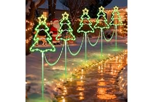 MaxEarn 5 sztuk bardzo duże świąteczne łańcuchy świetlne choinki, 8 trybów, 250 LED, wodoodporne świetlne gałązki choinkowe, ozdoba świetlna na zewnątrz/w środku na Boże Narodzenie