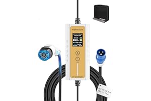 RamTouch Caricatore Auto Elettriche (3,7 kW, 10,5 m, Tipo 2, CEE 16A) - Cavo Ricarica Auto Elettrica con Corrente Regolabile 6A-16A, Ricarica Ritardata/Programmata, Wallbox Portatile per EV e PHEV