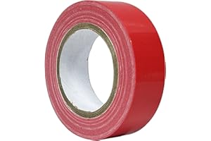 WELSTIK Professional Duct Tape Waterproof Tape Fabric Coloured Gaffer Tape for Repairs, DIY, Crafts, Indoor and Outdoor Use, Red 19mm x 9.14m