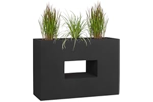 Pflanzwerk® Pot de Fleur Vista Jardinière Anthracite 52x75x27cm *Résistant au Gel* *Protection UV* *Qualité européenne*
