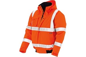 texxor Unisex Værdiler Warnschutz Pilotenjacke Whistler wasserdichte winddichte Arbeitsjacke orange L, Orange, L EU