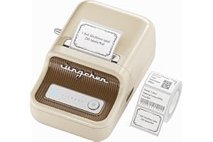 NIIMBOT B21 Label Maker Machine,Bluetooth Barcode Label Printer Printing Size 20-50mm,Compatible with iOS & Android for Clothing,Jewelry,Supermarket (Milky White)