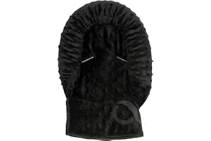 OLOBABY Infant Baby Toddler car seat , stroller head support pillow ( BLACK soft MINKY)