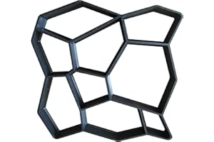 FHONYX stampi in cemento 50x50x4cm, Di Lastre, capriata, giardino dei prati, decorazione del giardino, percorso, DIY, pavimentazione, riutilizzabile, multifunzione, imitazione della pietra