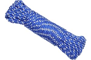 LOSSGA 30M/100Ft Clothes Washing Line Cord Outdoor Cotton Rope Natural Cotton Clothesline String, Cord-nylon Cloth Braided Clothesline Rope for Indoor Hanging Drying Camping Travel & Home Use DIY Craft