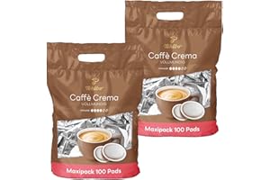 ‎TCHIBO Tchibo Kaffeepads Vorratspack Maxipack, Caffè Crema vollmundig, 200 Stück – 2x 100 Pads (Kaffee, ausgewogen und vollmundig), nachhaltig, geeignet für Senseo Maschinen