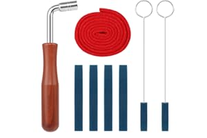 Jubaopen 8PCS Piano Tuning Kit Inklusive Stimmschlüssel Hammer Temperament Strip Rubber Mutes Kit Dämpfer mit Griffen für Piano Tuning