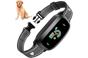HERBYD Collar Antiladridos para Perro, Inteligentes Collar Automático Antiladridos con 4 Modos de Inofensivas/Fortalecimiento Vibraciones/Sonido, 5 Niveles de Sensibilidad Ajustables, Impermeable IP67