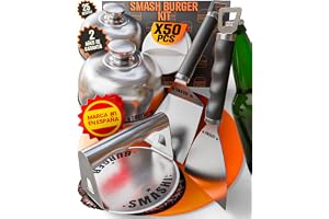 SMASHI® Smash Burger Professionell bassats + spatel med öppnare
