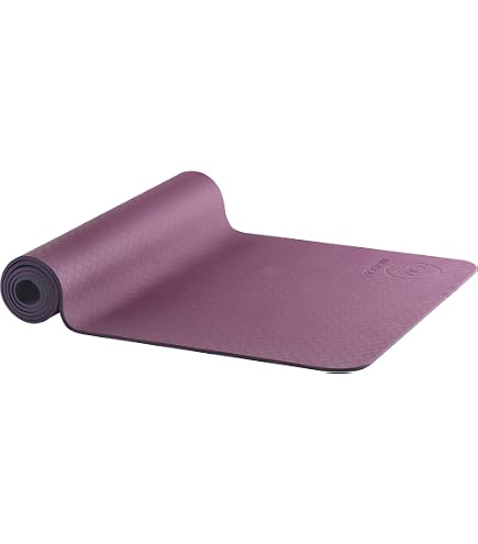 AKO YIN-YANG EARTH Yogamatte – Doppelseitig, 6 Mm Dick, 61x183 Cm, Orange/lila, Aus Umweltfreundlichem TPE