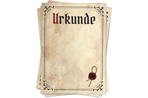 ‎EINLADUNGSKARTEN MANUFAKTUR HAMBURG Urkundenpapier DIN A4 im Set (30 Blätter) Aufdruck Urkunde Altes Papier Antik Look für Zertifikat, Brief, Auszeichnung, Urkunden für Vereine, Firma, Hochzeit