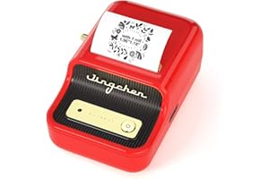 NIIMBOT B21 Mini étiqueteuse Thermique sans Encre Compatible avec iOS et Android, pour l'organisation de la Maison, des Entreprises, Code-Barres, Code QR, avec 1 Lot de 50 x 30 mm, Rouge