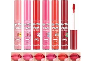 KTOULER Lip Stain Peel Off Set,Lip Liner Stain Peel Off,Lip Stains & Tints Lang anhaltend,Wasserfest,Hochpigmentiert und Leicht abziehbar 6 Farben