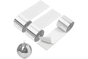 CORPOWER Mosaik Spiegelfliesen, 3 Rolle 4800 stücke Spiegel Mosaik Selbstklebende Mini Spiegel(5mm x 5mm), 105cm Lang Mosaik Spiegel, 1mm Dick Spiegelmosaik für Diy Küche Badezimmer Ktv Bar Dekoration DIY