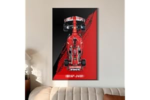 COOLDAC Display Wallboard per Lego Technic Ferrari SF-24 F1, supporto da parete per Lego 42207 modellino auto (auto non inclusa), facile da montare, decorazione creativa per la casa