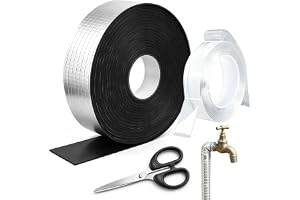 Rörisolering av skumplast, isolering för värmerör, 50 mm × 10 m × 5 mm | Självhäftande rörisolering, kan klippas till efter behov, isolering för värmerör, värme-, kyla-, ljud- och fuktisolerande
