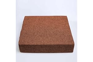 Waigg Kii Chair Cushions Seat Pads,Dining Garden Chair Seat Cushion 45x45cm 50x50cm,Thick Seat Pads for Indoors Outdoors Patio Office (50 * 50 * 5CM,Brown)