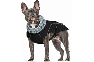 PUMYPOREITY Abrigo Perros Invierno, Chaqueta Impermeable Perro Chaleco Cálida para Niev Traje Anti-Nieve Ropa de Invierno con Forro Polar & Reflectantes Tiras para Perros Pequeños Medianos y Grandes(Negro, M)