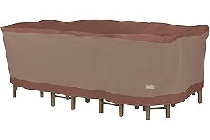 Duck Covers Ultimate wodoodporny prostokątny/owalny stół tarasowy z pokrowcem na krzesła 300 cm