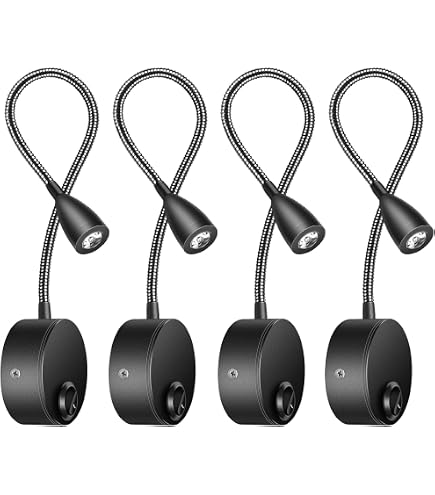 Applique Murale LED Col De Cygne Flexible - 3W + 9W 3000K, Port USB Charge, Plateau Téléphone, Réglable 360° (lot De 2, Blanc)