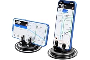 XiJiefa Porta Cellulare da Auto in silicone antiscivolo offre una rotazione di 360 gradi, Supporto Telefono Auto Cruscotto,Portatelefono da Automobile Universale per Smartphone iPhone （Nero）