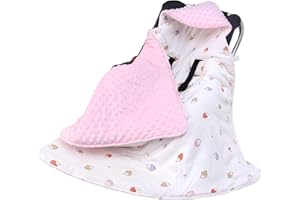 ‎AMO NENES amo nenes Baby Einschlagdecke 100% Baumwolle, Universal Einschlagdecke Babyschale 90 x 90cm, Herbst-Winter-Babydecke(Igelblatt)