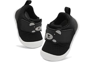 JOINFREE Baby Walking Wide Shoes Infant Boys Girls Breathable Barefoot Shoes Crib Tennis Shoes Lightweight Non-Slip Sneakers First Walkers