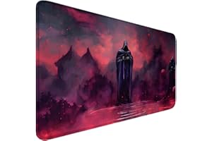 SMATCAMP MTG Playmat with Zones Stitched Edges, Non-slip Rubber Bottom MTG Playmats, Smooth Rubber Surface Battle TCG Playmat 24" x 14" Halloween Mouse Pad MTG Mats+ Storage Bag