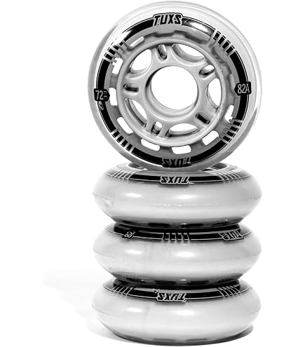 ECSiNG - Roues De Rollers 64mm 82A - Lot De 8 Avec Roulements ABEC-7