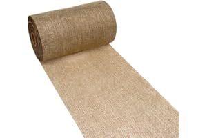 DEKO AS GMBH DEKO AS Shabby Chic Leinenoptik Tischläufer, Polyester geruchsneutral, Beige, 20 cm x 5 m, 25