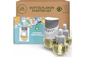 ‎AIR WICK Air Wick Duftstecker – Starter Set mit 3x Nachfüller – Raumduft Sommervergnügen Flieder – 1x Gerät und 3 x 20 ml Öl
