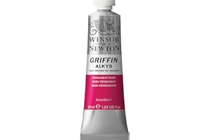 Winsor & Newton Griffin 37ml Alkyd Fast Drying Oil Colour Tube - Permanent Rose