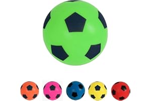 HTI Piłka nożna FunSport 20 cm | Wewnętrzna/zewnętrzna piłka z miękkiej gąbki | Graj w wiele gier przez wiele godzin zabawy | Odpowiedni dla dorosłych, chłopców i dziewcząt w każdym wieku