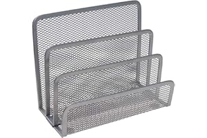 ‎VANRA VANRA Briefträger, Briefsortierer, Büro Schreibtisch Organizer, Schreibtisch Datei Organizer, Dokumentenlager für Mail Shop, Briefhalter mit 3 Fächern für Schule und Büro, Silber