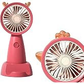ROBEVE Şarjlı Mini Fan Taşınabilir Vantilat&ouml;r Mini El Fanı Askılı Vantilat&ouml;r G&uuml;&ccedil;l&uuml; Taşınabilir Ve Stantlı Fan Masa&uuml;st&uuml; 24903 