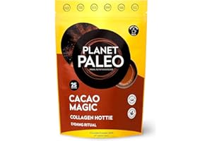 Planet Paleo Pure Collagen - Cacao Magic (264g, 25 Servings) | Nutritious, Protein-Rich Alternative to Hot Chocolate | Protein Pack Collagen Drink | Free from Dairy, Gluten and Sugar