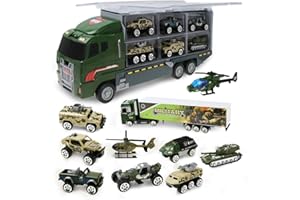 jenilily Military Truck Army Models Car Toys Alloy Vehicle Tank Jeep Battle Toy Cars For Kids Toddlers Boys 3 4 5 Years Old