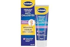 DR. SCHOLL'S Scholl Crème Pieds Traitement Intensif Anti-Callosité et Corne, 75ml - Soin Très Secs et Abîmés, Base Acide Salicylique, Pour Les Zones Calleuses, Adoucit Corne Pied, Résultats Visibles 7 Jours