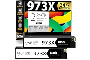 ‎SMART INK Smart Ink Kompatybilne wkłady atramentowe jako zamiennik do HP 973X 973 XL (2 Czarny Multipack) do użytku z drukarkami PageWide Pro 477dw 577dw 477dn 452dn 577z 552dw P55250dw