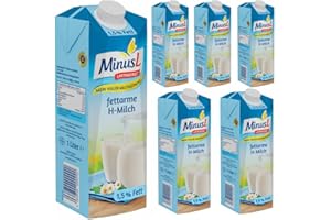 ‎PUFAI MinusL Milch Haltbare laktosefrei Milch 1,5% Fett 1000 Mililiter x 6 Stück mit Pufai kostenlosem Überraschungsgeschenk