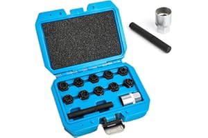 KAISAL 12PCS Wheel Locking Nut Key Kit Compatible with Mercedes Benz, Wheel Anti-Theft Lug Nut Removal Tool, Anti-Theft Screw Removal Key